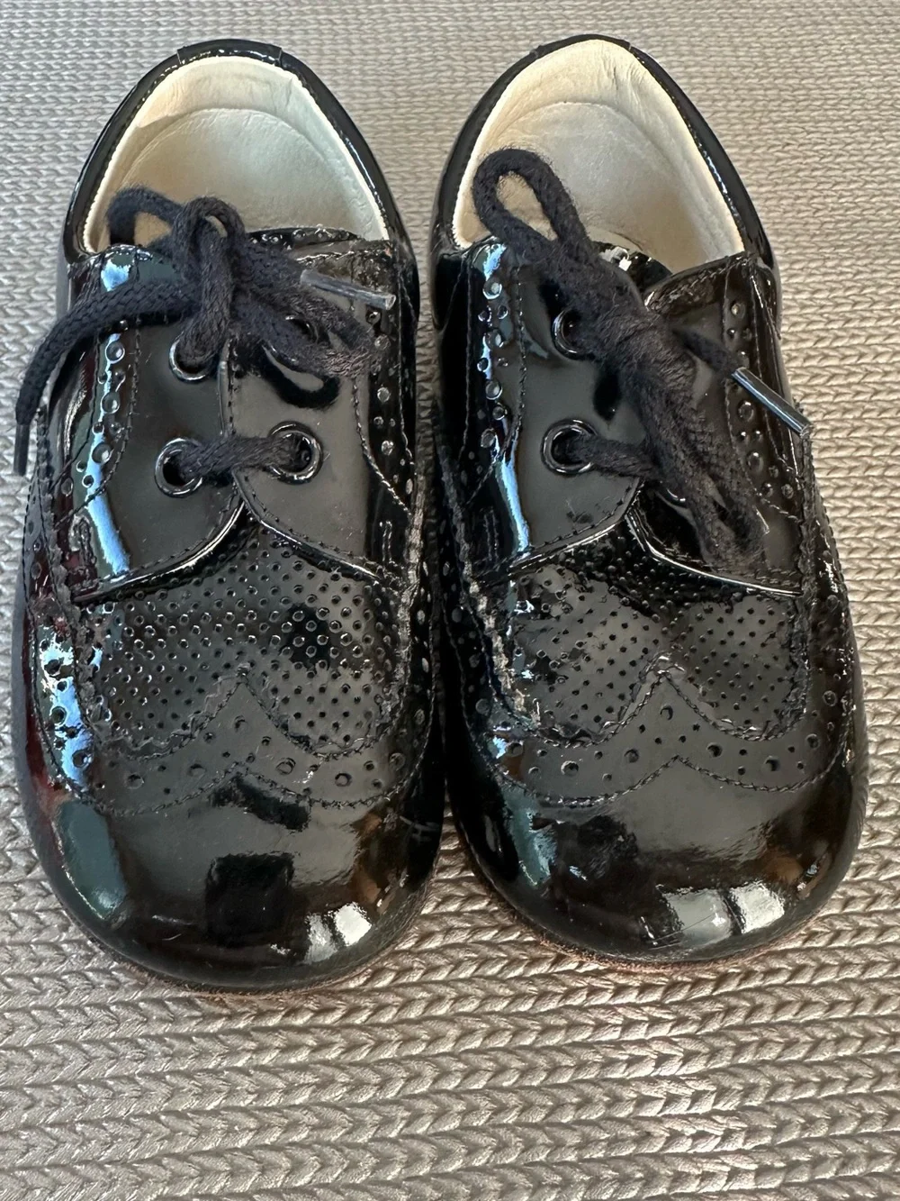Italian Black Patent Leather Toddler Dress Shoes